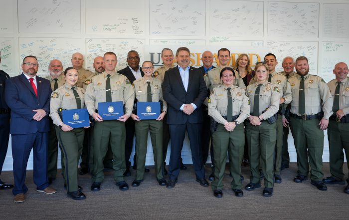 Members of WCSO surround the newest TLETA Graduating Deputies